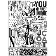   DFSA41099 - A4 rizspapír csom. - Furry Friends cat one color print