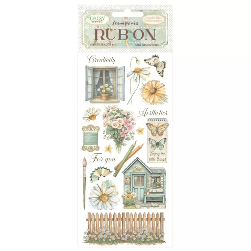 DFLRB222 - Rub-on cm 10,16x21,6 - Daisy Art cottage