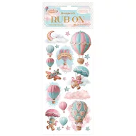  DFLRB172 - Rub-on cm 10,16x21,6 - Candy Christmas air balloons