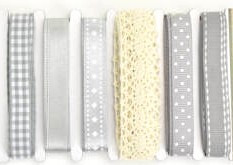 Dekor szalag csipkével 6*2m szürke árnyalatok 4003