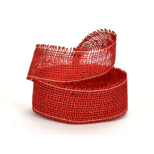 Juta szalag 3,8 cm*1,45 méter - Piros 40-1032