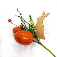 +Pick, betűzhető - Húsvéti tojások fa nyuszival, 20cm - Narancs 404687_4 – húsvéti dekorációhoz