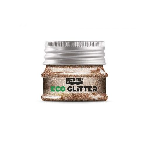 R-Pentart Eco Glitter min. 15g - rózsaarany, finom 41120