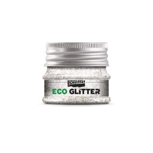 R-Pentart Eco Glitter min. 15g - ezüst, finom 41121