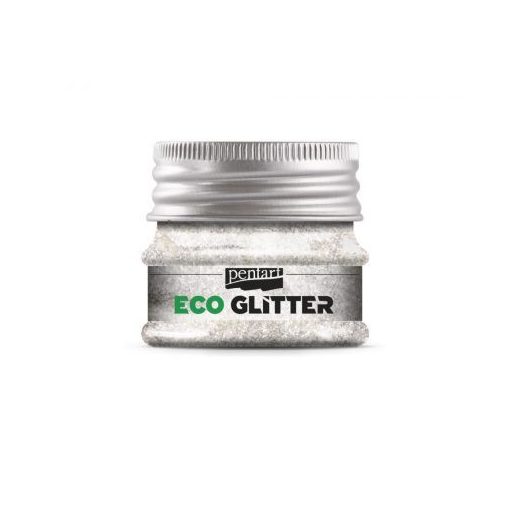 R-Pentart Eco Glitter min. 15g - ezüst, extra finom 41122