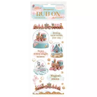 DFLRB174 - Rub-on cm 10,16x21,6 - Candy Christmas snowglobes