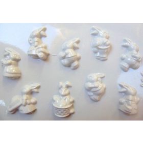 +Gipszkiöntő 26*20cm, húsvéti nyuszik 9db-os 104, 4242