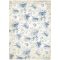 DFSA41035 - A4 rizspapír csom. - Timeless blue flowers pattern