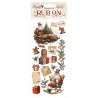   DFLRB102 - Rub-on cm 10,16x21,6 - Gear up for Christmas Santa Claus