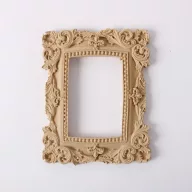 Hőre lágyuló fa díszítőelem - Képkeret téglalap 10*9cm 43336 – festéshez, dekorációhoz