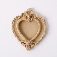 Hőre lágyuló fa díszítőelem - Képkeret, szív 6*5cm 43361 – festéshez, dekorációhoz
