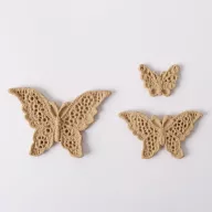 Hőre lágyuló fa díszítőelem - Pillangó szett 3/cs, vegyesen 5*3cm 43365 – festéshez, dekorációhoz