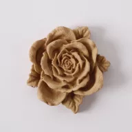 Hőre lágyuló fa díszítőelem - Rózsa 4cm 43381 – festéshez, dekorációhoz