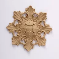 Hőre lágyuló fa díszítőelem - Rozetta 9*6cm 43397 – festéshez, dekorációhoz