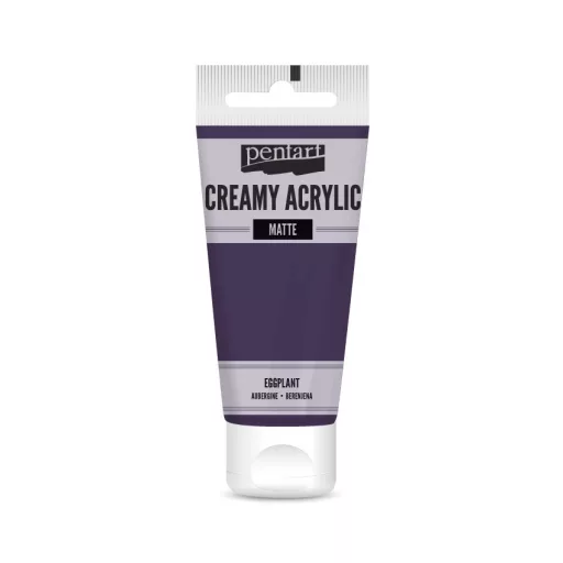 Pentart krémes akrilfesték, matt 60ml  - Padlizsán 29686 – kreatív festéshez