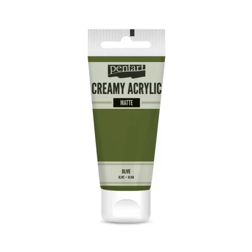 Pentart krémes akrilfesték, matt 60ml  - Oliva 29658 – kreatív festéshez