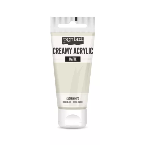 Pentart krémes akrilfesték, matt 60ml  - Krémfehér 29705 – kreatív festéshez