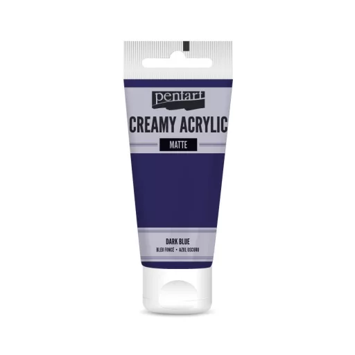 Pentart krémes akrilfesték, matt 60ml  - Sötétkék 29687 – kreatív festéshez