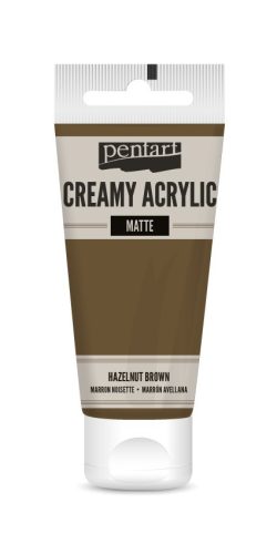 Pentart krémes akrilfesték, matt 60ml  - Mogyoróbarna 29670
