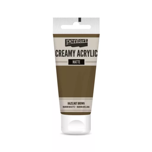 Pentart krémes akrilfesték, matt 60ml  - Mogyoróbarna 29670 – kreatív festéshez