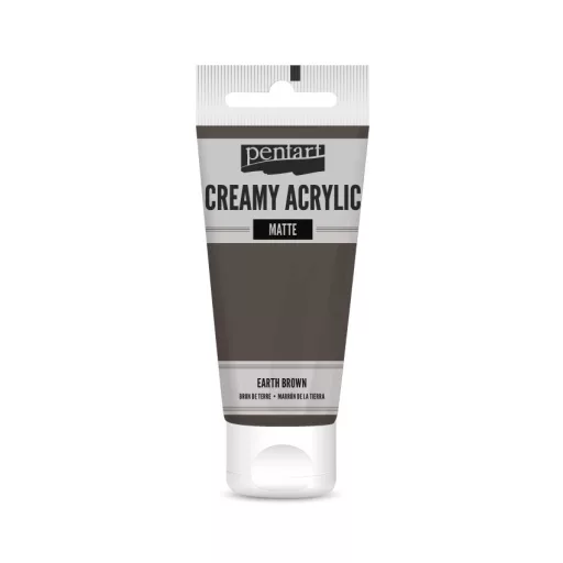 Pentart krémes akrilfesték, matt 60ml  - Földbarna 29669 – kreatív festéshez