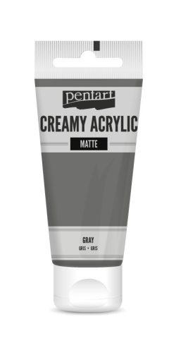 Pentart krémes akrilfesték, matt 60ml  - Szürke 29695