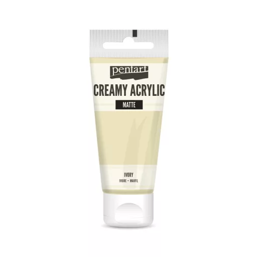 Pentart krémes akrilfesték, matt 60ml  - Elefántcsont 29703 – kreatív festéshez
