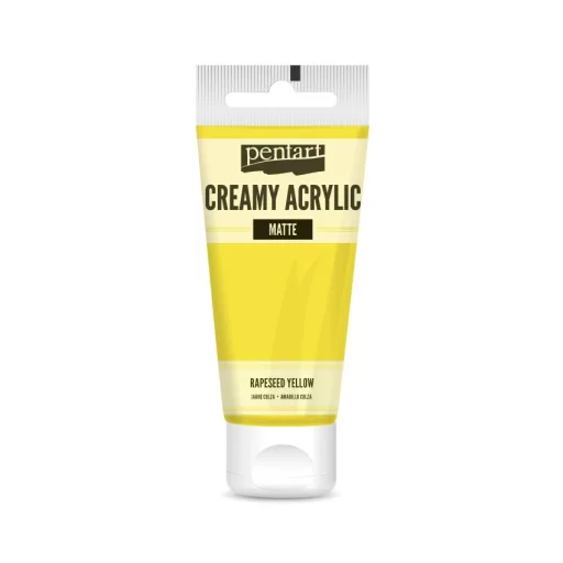 Pentart krémes akrilfesték, matt 60ml  - Repcesárga 29660 – kreatív festéshez