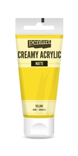 Pentart krémes akrilfesték, matt 60ml  - Sárga 29659