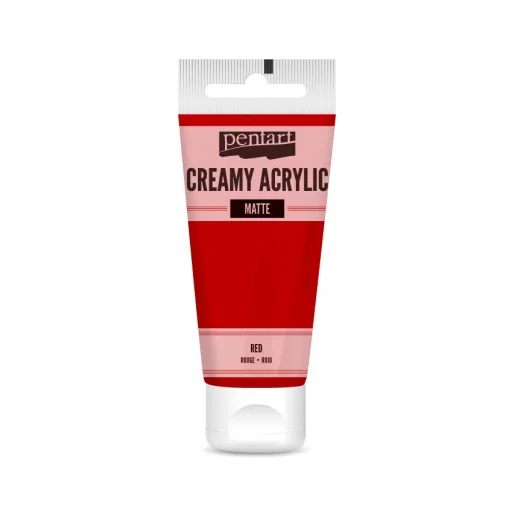 Pentart krémes akrilfesték, matt 60ml  - Piros 29673 – kreatív festéshez