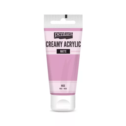 Pentart krémes akrilfesték, matt 60ml  - Rózsaszín 29677 – kreatív festéshez