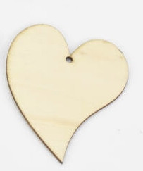 Fa francia szív 8*10cm 4383