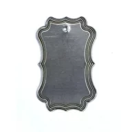 +Fém díszítőelem, címke téglalap 4,6*2,7cm 10/cs 35189 – kreatív dekorációhoz