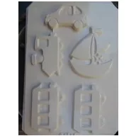 Gipszkiöntő forma, normál - Vonat, autó, hajó