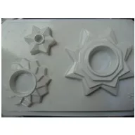 Gipszkiöntő forma, normál - Gyertyatartó 3 csillag