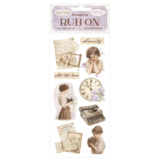 DFLRB205 - Rub-on cm 10,16x21,6 - Quiet Days vintage treasures