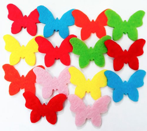 Filcfigura pillangók, mini 14db/cs, kb.3cm 23221