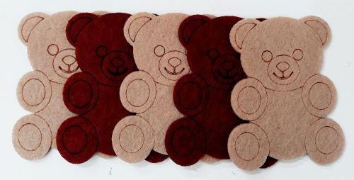 Filcfigura macik 5b/cs, kb. 6,5cm 25148