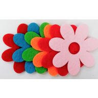 Filcfigura hétszirmú virág 6b/cs, kb.6cm – kreatív hobby projektekhez és dekorációhoz – Papelito.hu