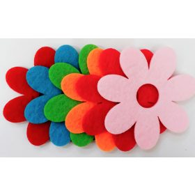 Filcfigura hétszirmú virág 6b/cs, kb.6cm 23204