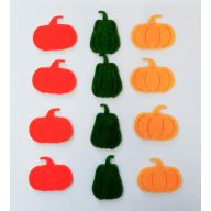 Filcfigura mini tökök vegyes színben 12db/cs, kb.3cm 27461 – őszi dekorációhoz