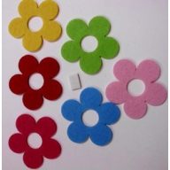 Filcfigura ötszirmú virágok 6db/cs, kb.6cm 23214/ 27329 – kreatív dekorációhoz