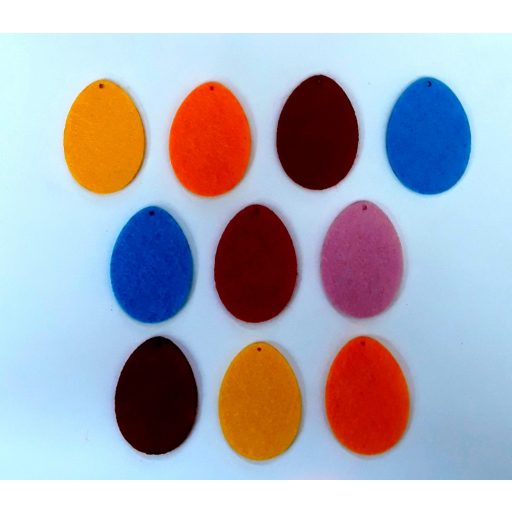 Filcfigura, mini húsvéti tojások, 10db/cs, kb 3,5 cm 23245 – húsvéti dekorációhoz