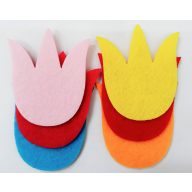 Filcfigura tulipánok 6db/cs, kb. 6cm 23207 – kreatív dekorációhoz