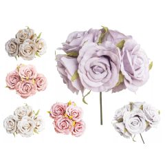   +Pick, betűzhető - Nyílott rózsafejek 6db 7cm-es fejjel, 6színben, vegyesen 504265