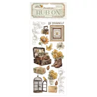   DFLRB115 - Rub-on cm 10,16x21,6 - Golden Harmony suitcase and cage