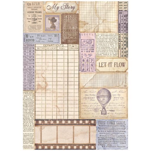 DFSA41071 - A4 rizspapír csom. - Quiet Days vintage photography