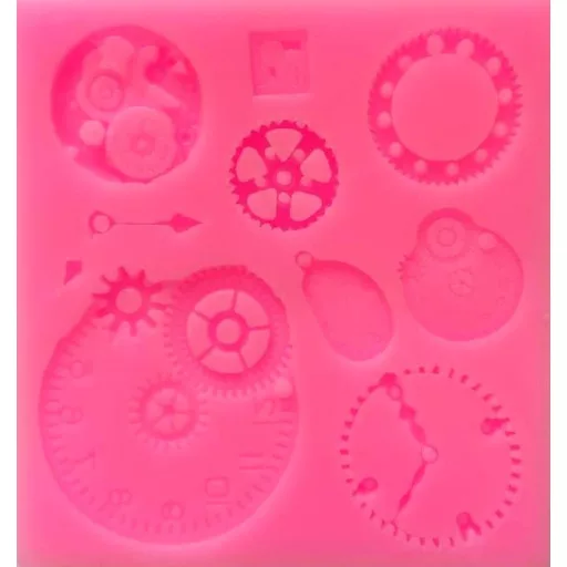 Szilikon öntőforma - Fogaskerekek 8,2*8,6 cm 35199 – kreatív hobby projektekhez