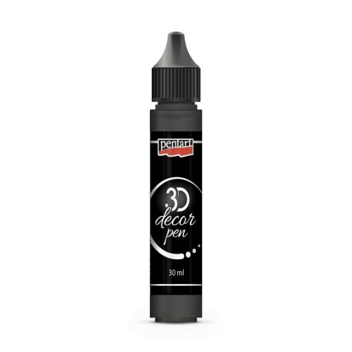 Pentart 3D dekortoll 30ml - Fekete 33851 – kreatív festéshez
