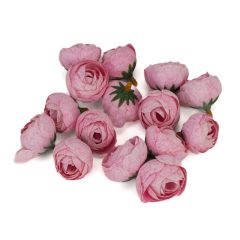   Selyemvirágfej - Boglárka, 3cm, 15db/cs  - Rózsaszín 50-1499RSZ